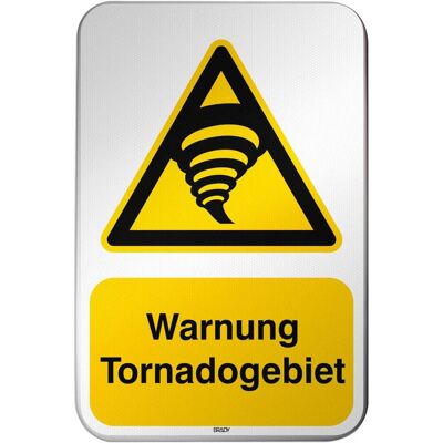 Brady, Sicherheitskennzeichnung, ISO-Sicherheitsschild - Warnung Tornadogebiet Brady, Sicherheitskennzeichnung, ISO-Sicherheitsschild - Warnung Tornadogebiet