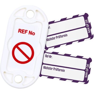Brady, Sicherheitskennzeichnung, NAN-DE-PK-GPI-PL, Nanotag™ Set, 20 Nanotag Halter, 20 x Nanotag Einsteckschilder (Weiss auf V Brady, Sicherheitskennzeichnung, NAN-DE-PK-GPI-PL, Nanotag™ Set, 20 Nanotag Halter, 20 x Nanotag Einsteckschilder (Weiss auf V