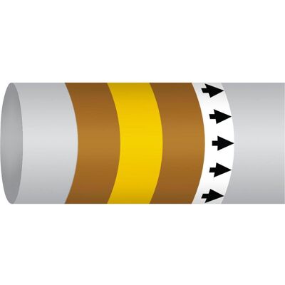 Brady, Sicherheitskennzeichnung, B-7541, ISO 14726 IMO Rohrmarkierer - Mdo (Marine Diesel Kraftstoff), Polyester, Braun/Gelb/ Brady, Sicherheitskennzeichnung, B-7541, ISO 14726 IMO Rohrmarkierer - Mdo (Marine Diesel Kraftstoff), Polyester, Braun/Gelb/