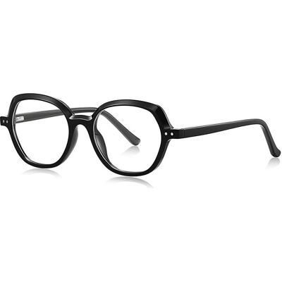 Techsuit, Computerbrille, - Anti-Blue Light Glasses Reflex PC (LS051) - for Women, Oversized - Black Techsuit, Computerbrille, - Anti-Blue Light Glasses Reflex PC (LS051) - for Women, Oversized - Black