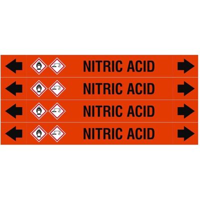 Brady, Sicherheitskennzeichnung, ASME - Rohrmarkierer - Nitric Acid Brady, Sicherheitskennzeichnung, ASME - Rohrmarkierer - Nitric Acid