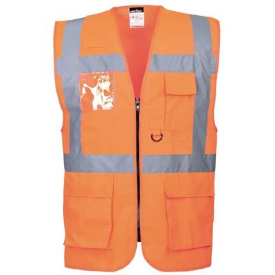 Portwest, Warnweste, Warnweste Berlin Executive, leuchtorange, EN ISO 20471, 100% PL, Gr. 2XL (XXL) Portwest, Warnweste, Warnweste Berlin Executive, leuchtorange, EN ISO 20471, 100% PL, Gr. 2XL (XXL)
