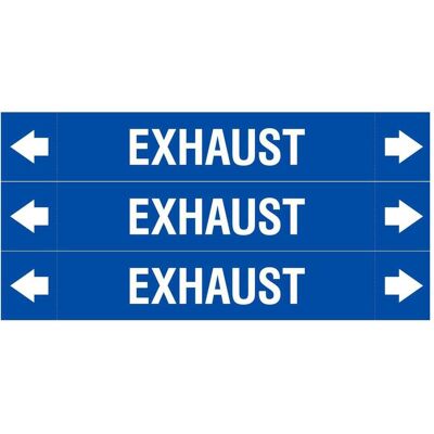 Brady, Sicherheitskennzeichnung, ASME - Rohrmarkierer - Exhaust Brady, Sicherheitskennzeichnung, ASME - Rohrmarkierer - Exhaust