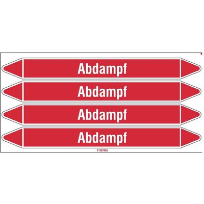 Brady, Sicherheitskennzeichnung, Abdampf 250X26CARD-T1-P4, Rohrmarkierer (4 Markierer) Brady, Sicherheitskennzeichnung, Abdampf 250X26CARD-T1-P4, Rohrmarkierer (4 Markierer)