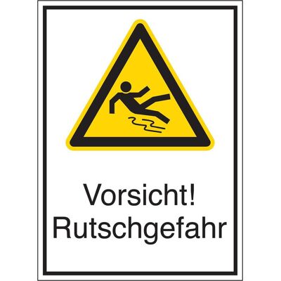 Brady, Sicherheitskennzeichnung, STD-430-131x185-B7541, Warnschilder - Vorsicht! Rutschgefahr Brady, Sicherheitskennzeichnung, STD-430-131x185-B7541, Warnschilder - Vorsicht! Rutschgefahr