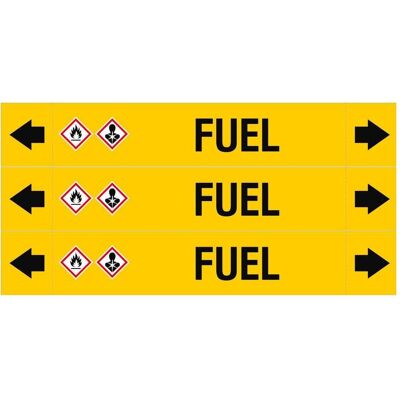 Brady, Sicherheitskennzeichnung, ASME - Rohrmarkierer - Fuel Brady, Sicherheitskennzeichnung, ASME - Rohrmarkierer - Fuel