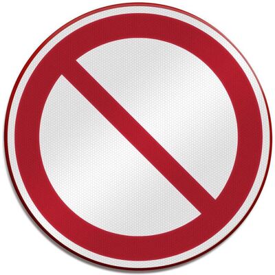 Brady, Sicherheitskennzeichnung, P/P001/NT/RFLBD-DIA400-1, ISO Sicherheitsschild - Allgemeines Verbotszeichen, Aluminium lami Brady, Sicherheitskennzeichnung, P/P001/NT/RFLBD-DIA400-1, ISO Sicherheitsschild - Allgemeines Verbotszeichen, Aluminium lami