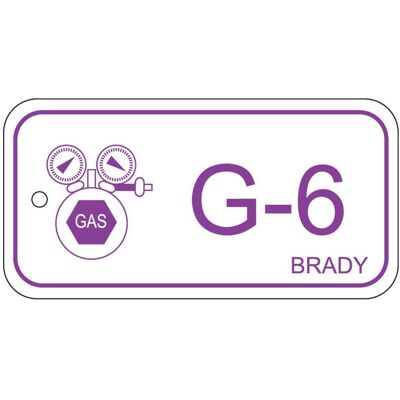 Brady, Sicherheitskennzeichnung, B-7527, Polypropylen Schild, Energy Source Tag - Gas, 75 x 38mm, Violett auf Weiss, Beschrift Brady, Sicherheitskennzeichnung, B-7527, Polypropylen Schild, Energy Source Tag - Gas, 75 x 38mm, Violett auf Weiss, Beschrift