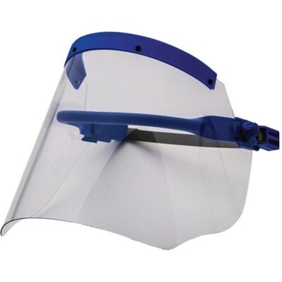 Voss Helme, Schutzbrille + Gesichtsschutz, Elektrikerschutzschild glasklar,m.Helmhalterung 500x250mm Voss Helme, Schutzbrille + Gesichtsschutz, Elektrikerschutzschild glasklar,m.Helmhalterung 500x250mm