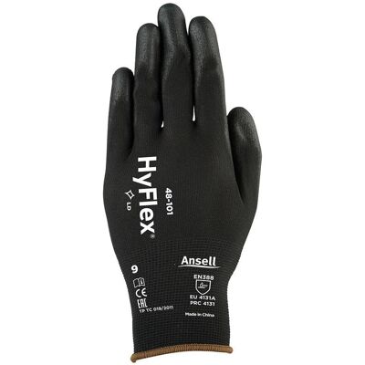 Ansell, Schutzhandschuhe, Handschuh HyFlex 48-101,schwarz, Gr.9 (9) Ansell, Schutzhandschuhe, Handschuh HyFlex 48-101,schwarz, Gr.9 (9)