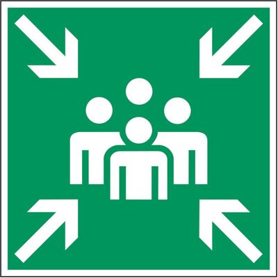 Brady, Sicherheitskennzeichnung, PIC 377-250X250-B7527, Fluchtwegkennzeichnung - Sammelstelle Brady, Sicherheitskennzeichnung, PIC 377-250X250-B7527, Fluchtwegkennzeichnung - Sammelstelle