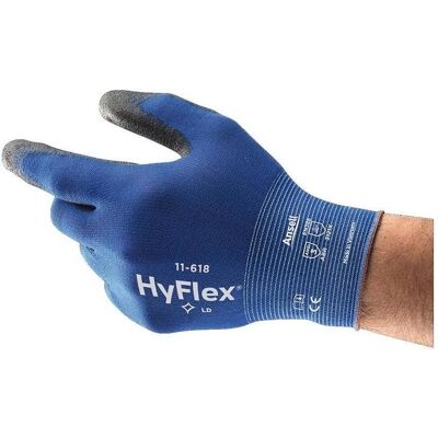 Ansell, Schutzhandschuhe, Handschuhe HyFlex 11-618 Grösse 10 blau/schwarz EN 388 PSA-Kategorie II (10) Ansell, Schutzhandschuhe, Handschuhe HyFlex 11-618 Grösse 10 blau/schwarz EN 388 PSA-Kategorie II (10)