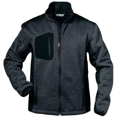 Elysee, Arbeitsjacke, Strick-Fleecejacke Innsbruck Grösse XXL(62/64) dunkelgrau melange/schwarz (XXL) Elysee, Arbeitsjacke, Strick-Fleecejacke Innsbruck Grösse XXL(62/64) dunkelgrau melange/schwarz (XXL)
