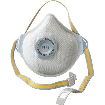 Moldex, Atemschutzmaske, Atemschutzmaske AIR 350501 FFP3 / V NR mit Ausatemventil (FFP3, 5x) Moldex, Atemschutzmaske, Atemschutzmaske AIR 350501 FFP3 / V NR mit Ausatemventil (FFP3, 5x)