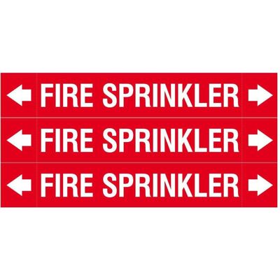 Brady, Sicherheitskennzeichnung, ASME - Rohrmarkierer - Fire Sprinkler Brady, Sicherheitskennzeichnung, ASME - Rohrmarkierer - Fire Sprinkler