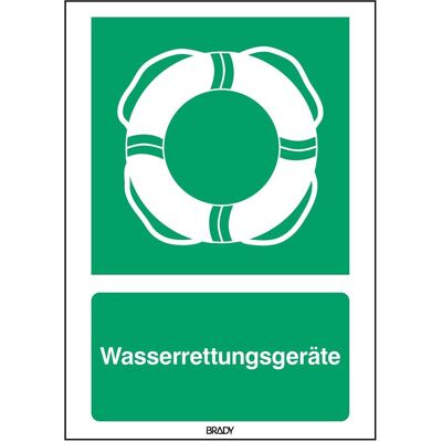 Brady, Sicherheitskennzeichnung, E/E061/DE279/ALU-148X210-1, ISO-Sicherheitsschild – Wasserrettungsgeräte Brady, Sicherheitskennzeichnung, E/E061/DE279/ALU-148X210-1, ISO-Sicherheitsschild – Wasserrettungsgeräte