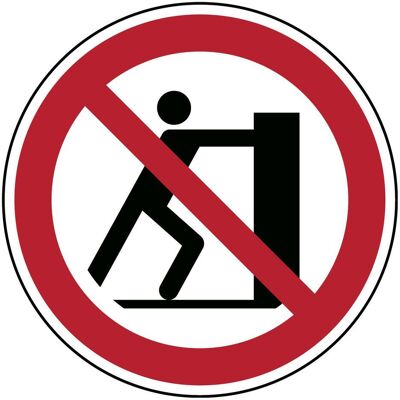 Brady, Sicherheitskennzeichnung, ISO-Sicherheitsschild - Nicht drücken Brady, Sicherheitskennzeichnung, ISO-Sicherheitsschild - Nicht drücken