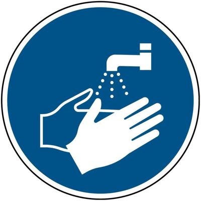 Brady, Sicherheitskennzeichnung, ISO-Sicherheitsschild - Hände waschen Brady, Sicherheitskennzeichnung, ISO-Sicherheitsschild - Hände waschen