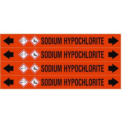 Brady, Sicherheitskennzeichnung, ASME - Rohrmarkierer - Sodium Hypochlorite Brady, Sicherheitskennzeichnung, ASME - Rohrmarkierer - Sodium Hypochlorite