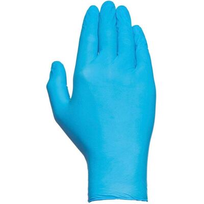 Juba, Schutzhandschuhe, Nitrile gloves, powder-free, disposable, economical, blue, s-l, box 100 uts (L, M, S) Juba, Schutzhandschuhe, Nitrile gloves, powder-free, disposable, economical, blue, s-l, box 100 uts (L, M, S)