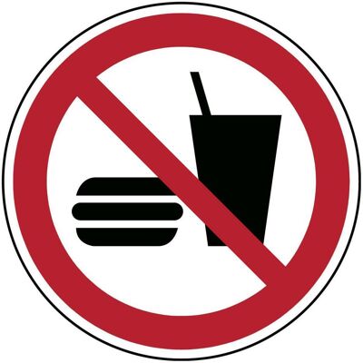 Brady, Sicherheitskennzeichnung, ISO-Sicherheitsschild - Essen und Trinken verboten Brady, Sicherheitskennzeichnung, ISO-Sicherheitsschild - Essen und Trinken verboten
