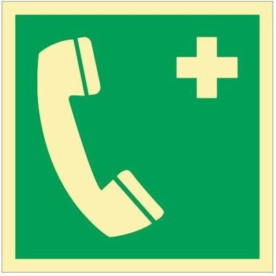 HP Autozubehör, Sicherheitskennzeichnung, Rettungszeichen ASR A1.3/DIN EN ISO 7010/DIN 67510 L148xB148 mm Nottelefon Folie HP Autozubehör, Sicherheitskennzeichnung, Rettungszeichen ASR A1.3/DIN EN ISO 7010/DIN 67510 L148xB148 mm Nottelefon Folie