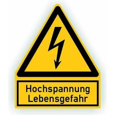 Cimco, Sicherheitskennzeichnung, Warnschild HSP Lebensgefahr, 182726 Cimco, Sicherheitskennzeichnung, Warnschild HSP Lebensgefahr, 182726