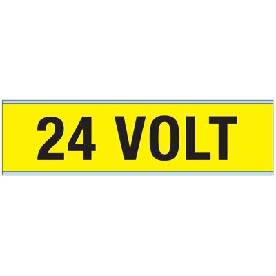 Brady, Sicherheitskennzeichnung, Kennzeichnungen für Leitungen und Stromspannung, 24 Volt Brady, Sicherheitskennzeichnung, Kennzeichnungen für Leitungen und Stromspannung, 24 Volt
