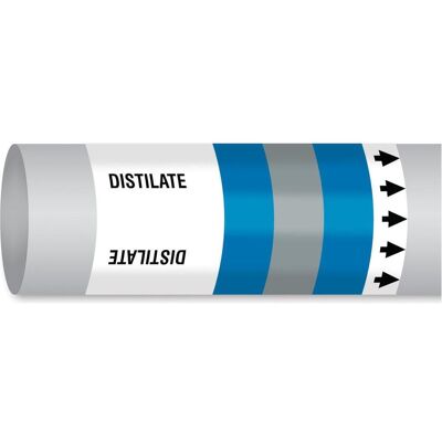 Brady, Sicherheitskennzeichnung, B-7541, ISO 14726 IMO Rohrmarkierer - Distilate (chemisch reines Wasser), Polyester, Blau/Gr Brady, Sicherheitskennzeichnung, B-7541, ISO 14726 IMO Rohrmarkierer - Distilate (chemisch reines Wasser), Polyester, Blau/Gr