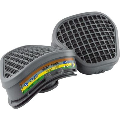 GVS, Atemschutzmaske, Ellipsen-Gasfilter für ABEK1-Ersatz (1 Paar) (2x) GVS, Atemschutzmaske, Ellipsen-Gasfilter für ABEK1-Ersatz (1 Paar) (2x)
