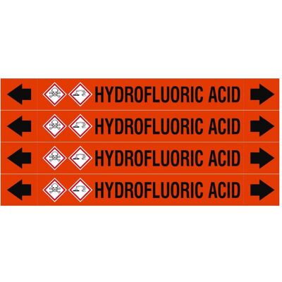 Brady, Sicherheitskennzeichnung, ASME - Rohrmarkierer - Hydrofluoric Acid Brady, Sicherheitskennzeichnung, ASME - Rohrmarkierer - Hydrofluoric Acid