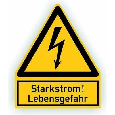 Cimco, Sicherheitskennzeichnung, Warnschild Starkstrom Lebensgefahr, 182730 Cimco, Sicherheitskennzeichnung, Warnschild Starkstrom Lebensgefahr, 182730