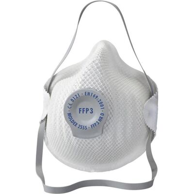 Moldex, Atemschutzmaske, Klassiker 255555 Feinstaubmaske mit Ventil FFP3 D 5 St. DIN EN 149:2001, DIN EN 149:2009. (FFP3 D, 5x) Moldex, Atemschutzmaske, Klassiker 255555 Feinstaubmaske mit Ventil FFP3 D 5 St. DIN EN 149:2001, DIN EN 149:2009. (FFP3 D, 5x)