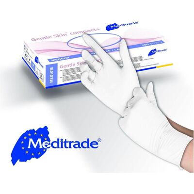 Meditrade, Schutzhandschuhe, unisex Einmalhandschuhe Gentle Skin compact+ weiss Grösse S 100 St. (S) Meditrade, Schutzhandschuhe, unisex Einmalhandschuhe Gentle Skin compact+ weiss Grösse S 100 St. (S)