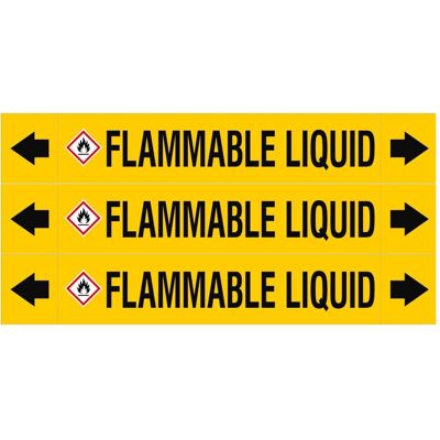Brady, Sicherheitskennzeichnung, ASME - Rohrmarkierer - Flammable Liquid Brady, Sicherheitskennzeichnung, ASME - Rohrmarkierer - Flammable Liquid