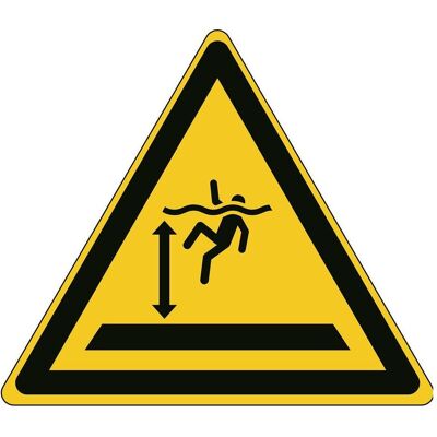 Brady, Sicherheitskennzeichnung, ISO-Sicherheitsschild - Warnung vor tiefem Wasser Brady, Sicherheitskennzeichnung, ISO-Sicherheitsschild - Warnung vor tiefem Wasser