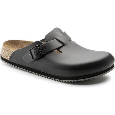 Birkenstock, Unisex, Sandalen, Boston Super Grip Naturleder Normal, Schwarz, (41) Birkenstock, Unisex, Sandalen, Boston Super Grip Naturleder Normal, Schwarz, (41)