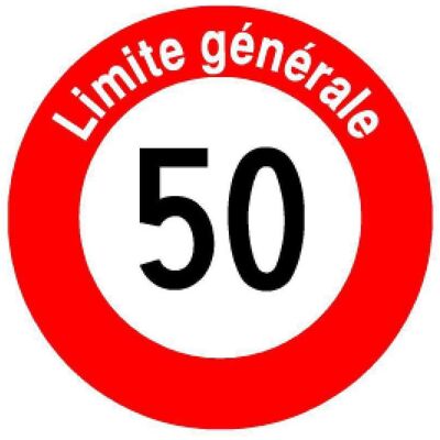 BRW, Sicherheitskennzeichnung, Signaltafel Vitesse maximale 50 Limite générale 2.30.2 BRW, Sicherheitskennzeichnung, Signaltafel Vitesse maximale 50 Limite générale 2.30.2