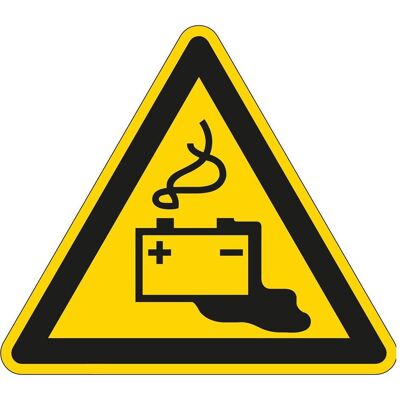Brady, Sicherheitskennzeichnung, ISO 7010 PIC W026, B-7527, Warnschilder - Warnung vor Gefahren durch Batterien, Polypropylen Brady, Sicherheitskennzeichnung, ISO 7010 PIC W026, B-7527, Warnschilder - Warnung vor Gefahren durch Batterien, Polypropylen