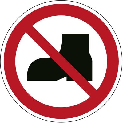 Brady, Sicherheitskennzeichnung, ISO-Sicherheitsschild - Keine Strassenschuhe Brady, Sicherheitskennzeichnung, ISO-Sicherheitsschild - Keine Strassenschuhe