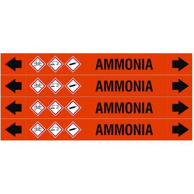 Brady, Sicherheitskennzeichnung, ASME - Rohrmarkierer - Ammonia Brady, Sicherheitskennzeichnung, ASME - Rohrmarkierer - Ammonia