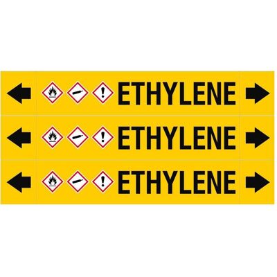 Brady, Sicherheitskennzeichnung, ASME - Rohrmarkierer - Ethylene Brady, Sicherheitskennzeichnung, ASME - Rohrmarkierer - Ethylene