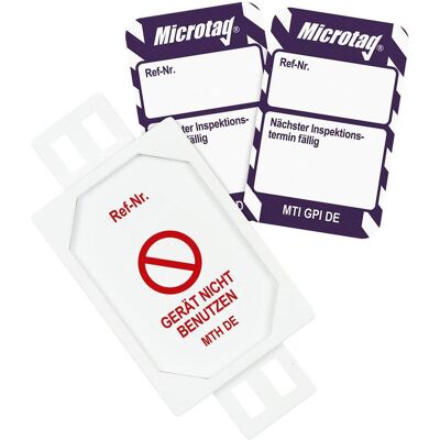 Brady, Sicherheitskennzeichnung, MIC-DE-PK-MTI-GPI-PL, Microtag Set, 20 x Microtag Halter, 20 x Microtag Einsteckschild (Wei Brady, Sicherheitskennzeichnung, MIC-DE-PK-MTI-GPI-PL, Microtag Set, 20 x Microtag Halter, 20 x Microtag Einsteckschild (Wei