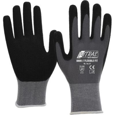 Nitras, Schutzhandschuhe, Handschuh Gr. 8 Strick Grau/Sw Flexible Fit (8) Nitras, Schutzhandschuhe, Handschuh Gr. 8 Strick Grau/Sw Flexible Fit (8)