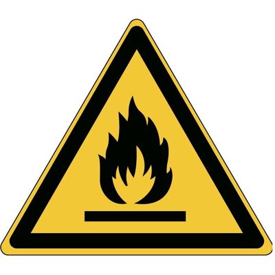 Brady, Sicherheitskennzeichnung, ISO 7010 PIC W021 B-7538 ISO Sicherheitskennzeichnung - Warnung vor feuergefährlichen Stof Brady, Sicherheitskennzeichnung, ISO 7010 PIC W021 B-7538 ISO Sicherheitskennzeichnung - Warnung vor feuergefährlichen Stof