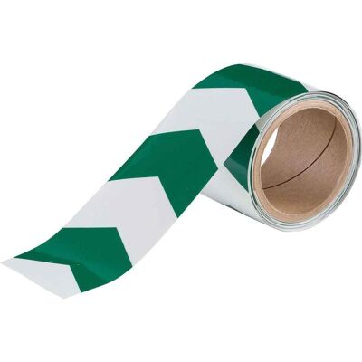 Brady, Sicherheitskennzeichnung, B-324, Nachleuchtende Richtungspfeilbänder, V-förmig, Polyester, 75mm x 4,5m, permanent, Kla Brady, Sicherheitskennzeichnung, B-324, Nachleuchtende Richtungspfeilbänder, V-förmig, Polyester, 75mm x 4,5m, permanent, Kla