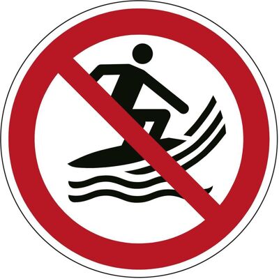 Brady, Sicherheitskennzeichnung, ISO-Sicherheitsschild - Keine Surf-Fahrzeuge Brady, Sicherheitskennzeichnung, ISO-Sicherheitsschild - Keine Surf-Fahrzeuge