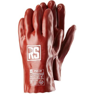 RS, Schutzhandschuhe, Handschuhe Chemie PVC, 27 cm, Gre 10, rot (10) RS, Schutzhandschuhe, Handschuhe Chemie PVC, 27 cm, Gre 10, rot (10)