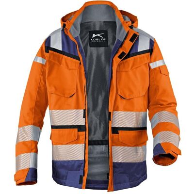 Kübler, Arbeitsjacke, Wetterjacke REFLECTIQ SYMPATEX PSA 2 warnorange/dunkelblau Form 1307 Grösse XS (XS) Kübler, Arbeitsjacke, Wetterjacke REFLECTIQ SYMPATEX PSA 2 warnorange/dunkelblau Form 1307 Grösse XS (XS)