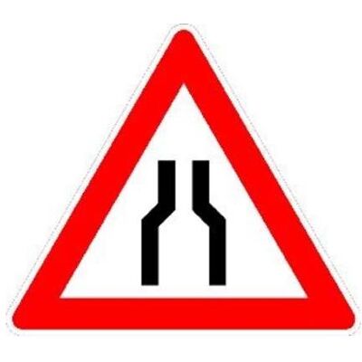 Magni, Sicherheitskennzeichnung, VKZ.120 Dreieck 900mm verengte Fahrbahn RAL-Gütezeichen Folie RA2 Magni, Sicherheitskennzeichnung, VKZ.120 Dreieck 900mm verengte Fahrbahn RAL-Gütezeichen Folie RA2